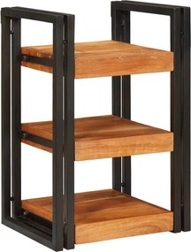 vidaXL Noptieră Maro și negru 38 x 33 x 58 cm Lemn Solid de Acacia