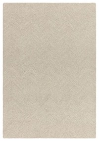 Covor crem țesut manual din amestesc de lână 200x290 cm Theodore Chevron – Asiatic Carpets