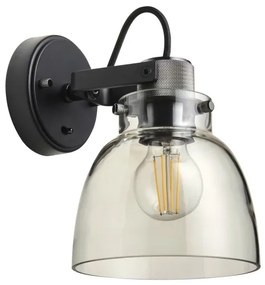 Endon 107011 - Aplica de perete cu spot URBAN 1xE27/10W/230V negru/fumuriu