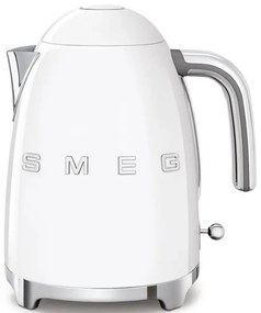 Fierbator electric SMEG KLF03WHEU, 2400W, 1.7 l, Oțel inoxidabil, Filtru lavabil, Auto. off, Alb