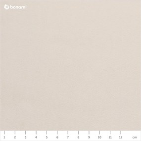 Pat matrimonial bej tapițat cu spațiu de depozitare cu somieră 140x200 cm Colonel – Cosmopolitan Design