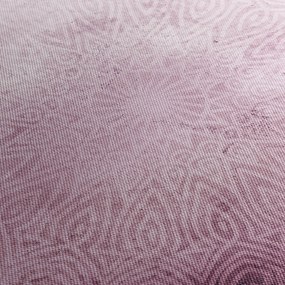 Tablou - Mandala pe zid roz (cu ceas) (90x30 cm)