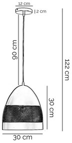 Lustră pe cablu ONLI POLLY 1xE27/22W/230V negru