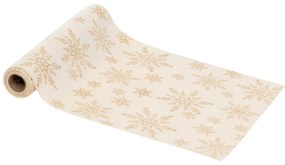Traversa de masa cu fulgi de zapada cu sclipici, 28 x 300 cm