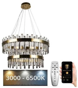 Lustră LED de cristal dimabilă pe cablu LED/190W/230V + telecomandă