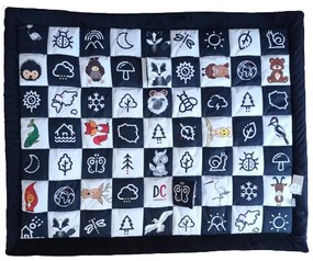 Covor de joaca termoizolant pentru bebe, activitati senzorial ,   Contrast 120x140cm by Kids Cudaki