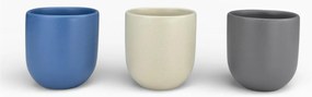 Set 3 cesti cafea Pahare Novum Trio Aurora, glazura mata, 250ml