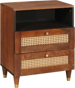 vidaXL Mese de noptieră cu sertar 50 x 33 x 62 cm Lemn de mango solid