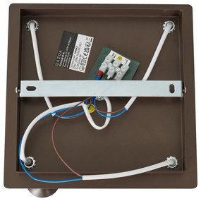 Plafonieră de design bronz cu sticlă bronzată cu 5 lumini - Atena