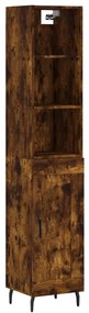 3190106 vidaXL Dulap înalt, stejar fumuriu, 34,5x34x180 cm, lemn prelucrat