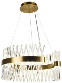 Lustră LED dimabilă pe cablu LED/130W/230V 3000-6500K auriu + telecomandă