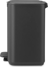 Coș de gunoi gri închis cu pedală din oțel 7 l Bo – Brabantia