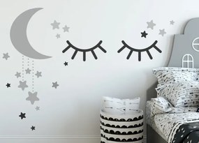 Autocolant de perete gri-negru Sleep 80 x 160 cm