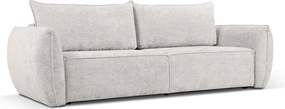 Canapea extensibila 3 locuri, Kaelle, Micadoni Home, BL, 244x97x91 cm, poliester chenille, gri deschis