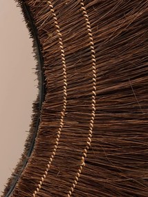 Oglindă de perete din fibre de palmier, Ø100 cm, "Eclat Naturel"