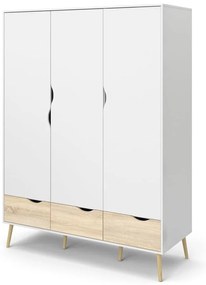 Șifonier Tvilum Oslo, 147x200 cm, alb-natural