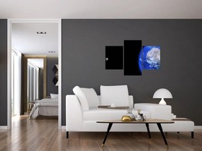 Tablou - Luna și Pământul (90x60 cm)