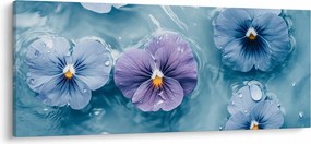 Tablou - Violete în apă (120x50 cm)