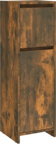 vidaXL Dulap de baie, stejar fumuriu, 30x30x95 cm, lemn prelucrat