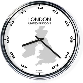 Ceas de birou (deschis sau întunecat) - Londra / Marea Britanie, diametru 32 cm | DSGN, Výběr barev Tmavé