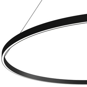 Lustra LED suspendata design modern Rim negru 120cm