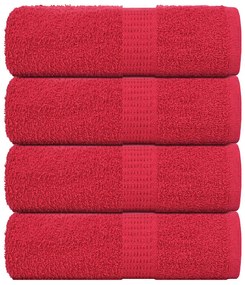 vidaXL Prosoape de baie 4 buc. FROGN Roșu 30x30 cm 100% bumbac