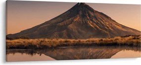 Tablou oglindirea muntelui Taranaki, Noua Zeelanda (120x50 cm)