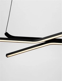 Lustra suspendata LED CCT design modern AKRO negru