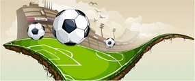 Tablou - Teren de fotbal (120x50 cm)