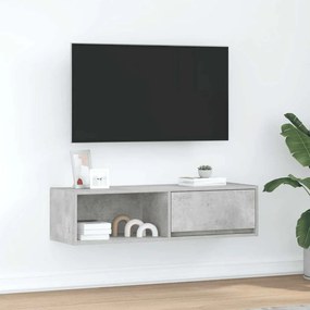 vidaXL Comodă TV, gri beton, 100x31x25,5 cm, lemn prelucrat