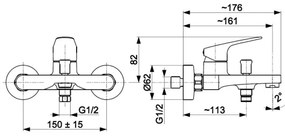 KFA Armatura 5554-010-81 - Baterie de cadă OTAVA negru mat