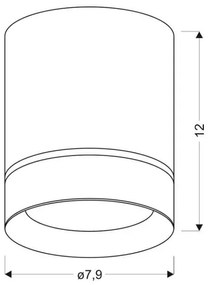 Spot TUBA 1xGU10/15W/230V alb