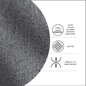 Pat gri tapițat 100x200 cm Alba – Maison de Rêve