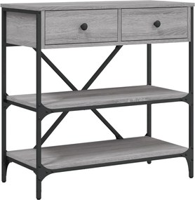 vidaXL Masă consolă, gri sonoma, 75x34,5x75 cm, lemn prelucrat
