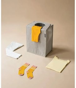 Cos de rufe Brabantia 1001093, 55 L, Fund solid si detasabil, Manere magnetice, Gri