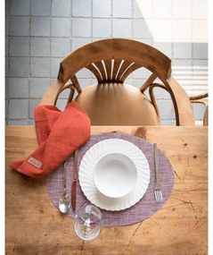 Suport pentru farfurie Tiseco Home Studio Oval, 46 x 33 cm, roz mov