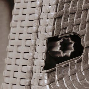 Canapea de colț relaxantă Corfu cu masă Rosario cappuccino