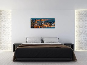 Tablou orașului nocturn (120x50 cm)