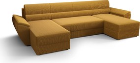 Coltar extensibil in forma de U TAVERO 321x140 cm, mustar