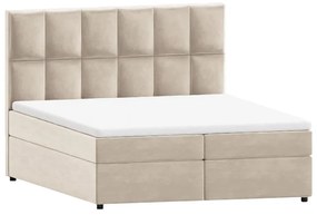 Pat boxspring bej cu spațiu de depozitare 180x200 cm Flip – Ropez
