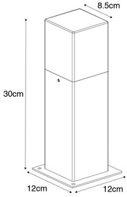 Lampă de podea exterioară industrială inteligentă antracit 30 cm cu Wi-Fi P45 - Denmark