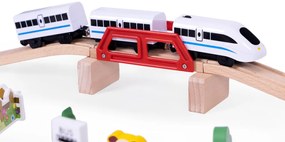 Set de trenuri agricole din lemn 53 de piese