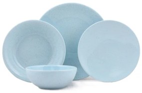 Set de masă din porțelan, 24 piese, albastru