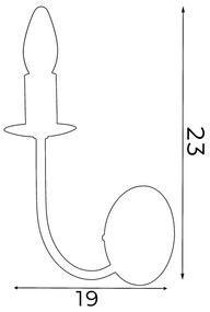 Aplica perete GLOBE 1 1xE14/60W negru