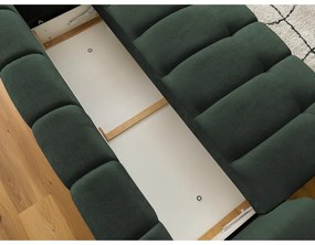 Canapea verde extensibilă/cu spațiu de depozitare 251 cm Fuji – Bobochic Paris