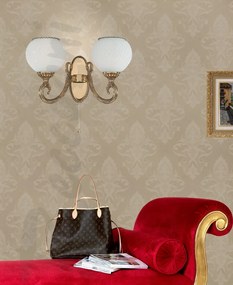 Aplica clasica din alama cu 2 brate design italian 8550