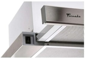 Hota Telescopica Incorporabila Tornado Storm 1200 (60), 1 motor, latime 60 cm, 3 viteze, absorbtie 1200 m3/ora, Inox