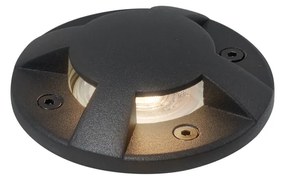 Spot modern de sol negru GU10 50mm Efect de 4 lumini IP65/IP67 - Cellar
