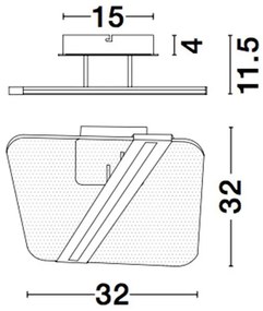 Lustra aplicata, Plafoniera LED design modern JERTUNA 32x32cm