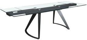 Masa extensibila deosebita design LUX Black Steel 180-270x100cm